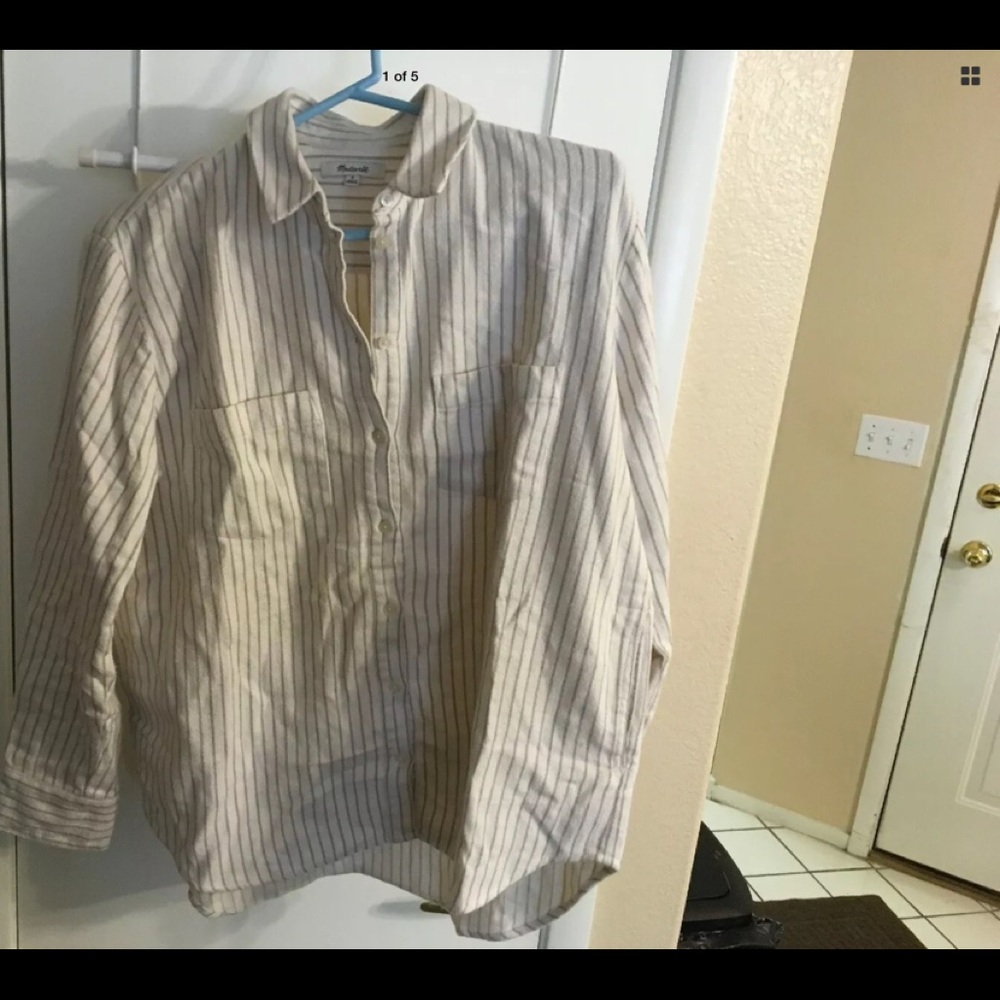 Madewell Flannel pocket shirt oversized Medium